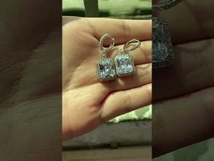 925 Perak Murni Jenis Bahan Penjualan Teratas Anting Pengantin Menjuntai Berlapis Emas Putih