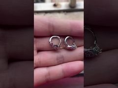 Rhodium Plated Unicorn Warna Enamel Huggies Earrings Untuk Remaja Fashion Perhiasan