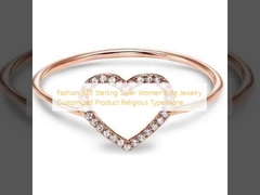 Fashion 925 Sterling Perak Wanita Cincin Perhiasan Produk Customized Jenis Agama Tidak ada